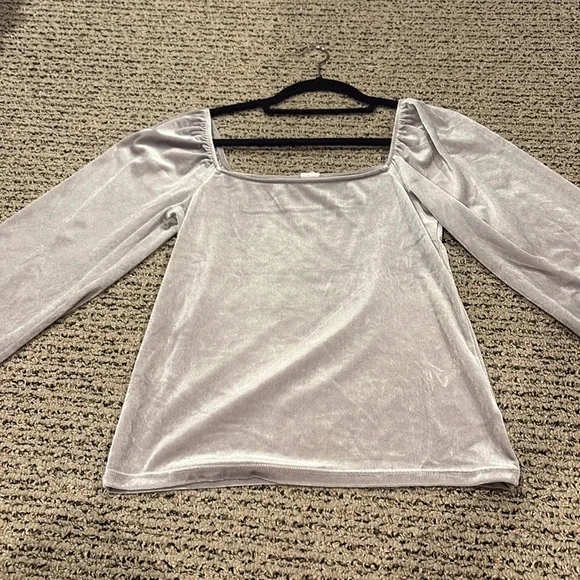 Gap Velour Elegant Women's Square Neck Top* - Picture 2 of 5